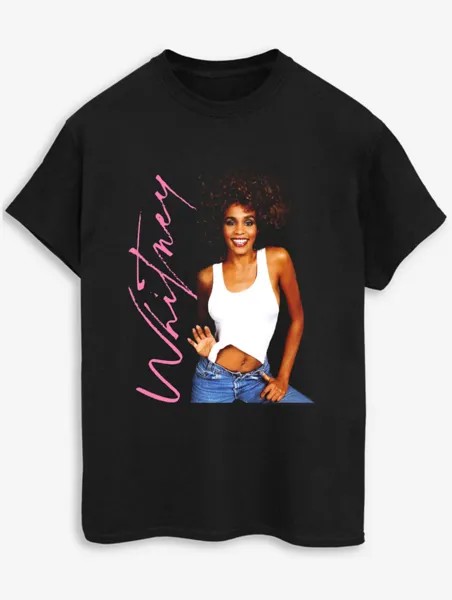 NW2 Whitney Houston Adult Черная футболка с принтом George., черный