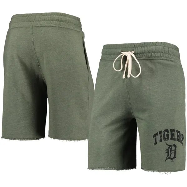 Мужские шорты Concepts Sport с принтом оливкового цвета Detroit Tigers Mainstream Tri-Blend шорты