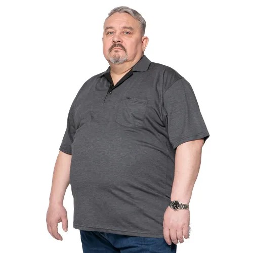 Поло GrandeMan, размер 4 XL, чёрный