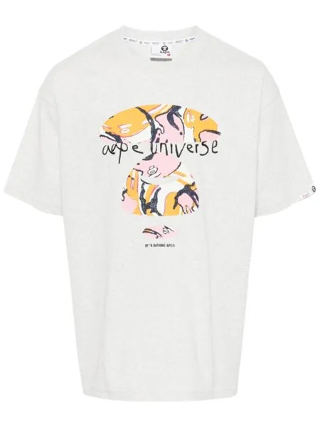 Футболка Theme с графичным принтом AAPE BY *A BATHING APE, серый