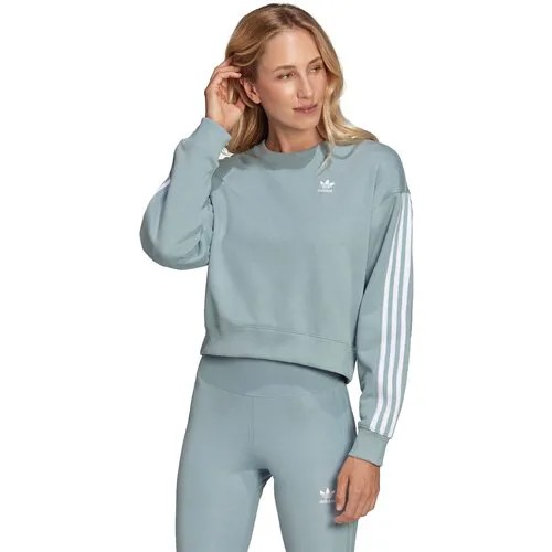 Свитшот adidas, размер 34, серый, голубой