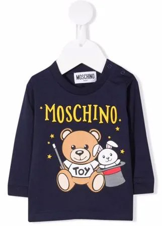Moschino Kids футболка с принтом Teddy Bear