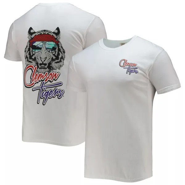 Мужская белая футболка-бандана Clemson Tigers Mascot