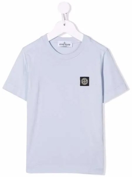Stone Island Junior футболка с нашивкой-логотипом