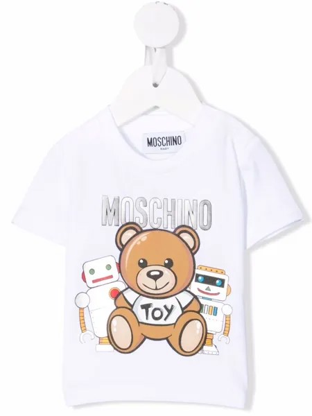 Moschino Kids футболка с принтом