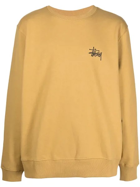 Stussy logo-print crew neck sweatshirt