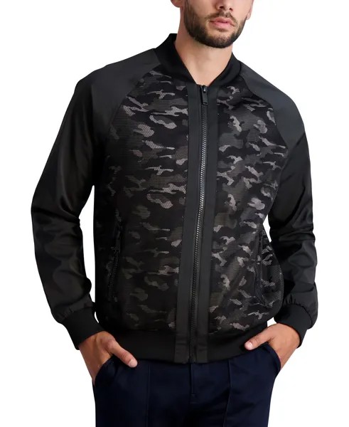 Мужская камуфляжная куртка-бомбер с длинными рукавами KARL LAGERFELD PARIS