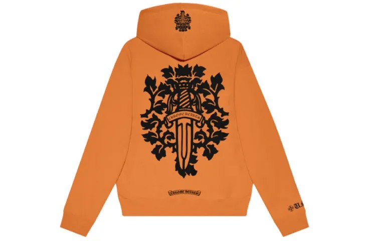 Свитшот унисекс оранжевый Chrome Hearts, оранжевый