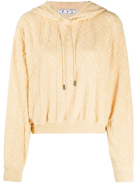 Off-White укороченное жаккардовое худи