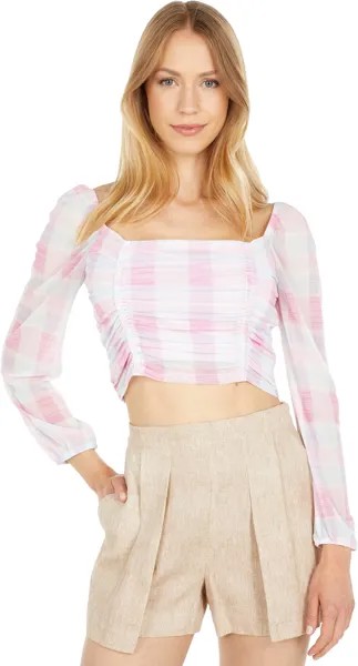 Топ BCBGeneration Mesh Long Sleeve Top T1TX3T15, цвет Madras