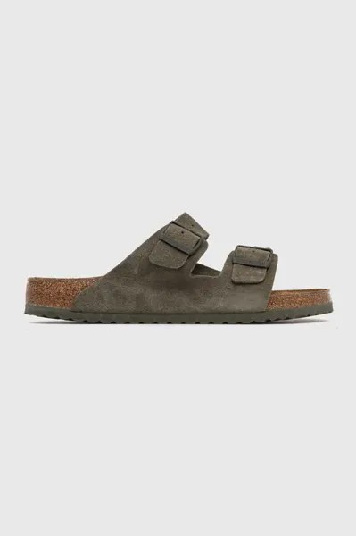 Замшевые шлепанцы Arizona Birkenstock, зеленый