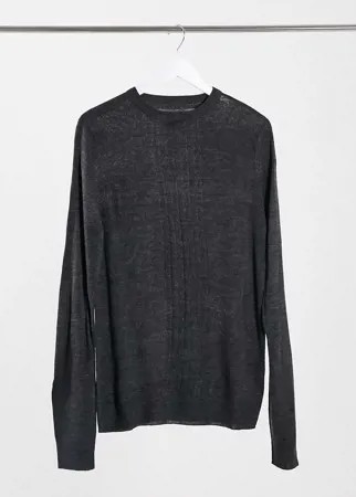 Трикотажный мягкий джемпер серого цвета с узором «косы» Threadbare-Серый