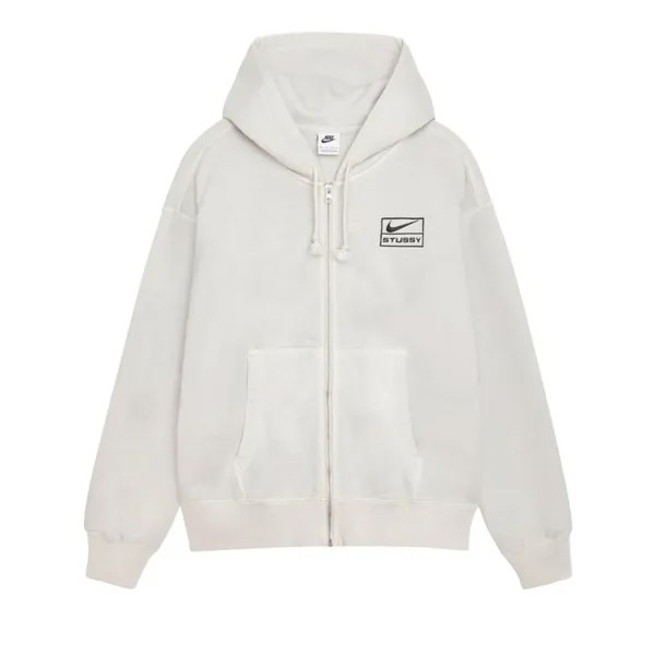 Худи Nike x Stussy Stone Washed Fleece Zip Hoodie, цвет Light Bone
