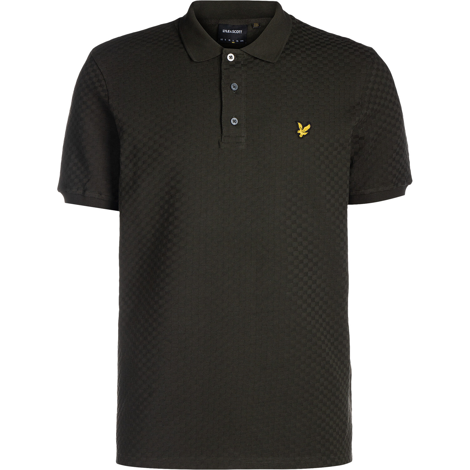 Поло Lyle & Scott Grid Texture, цвет dunkelbraun