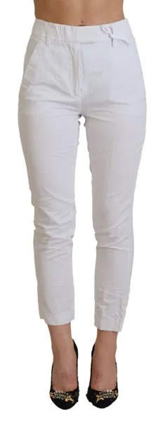 Брюки DONDUP Белые зауженные женские брюки с высокой талией IT38/US4/XS 260 долларов США