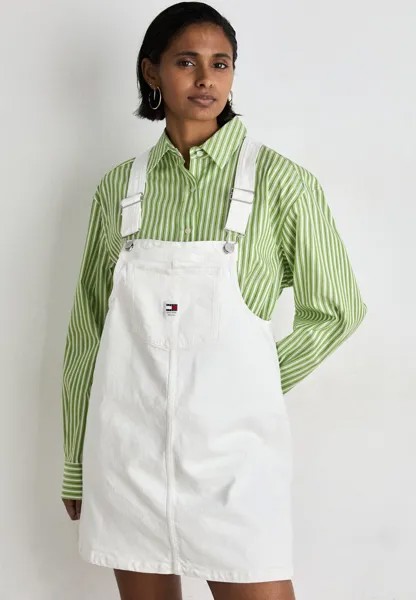 Джинсовое платье PINAFORE DRESS Tommy Jeans, белый деним