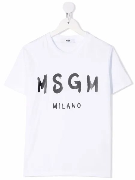 MSGM Kids футболка с логотипом