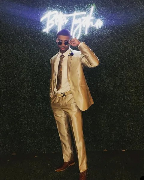Золотистый мужской костюм, Свадебный роскошный смокинг, 2 предмета (Блейзер + брюки), одна выпускная вечеривечерние, вечернее платье на заказ