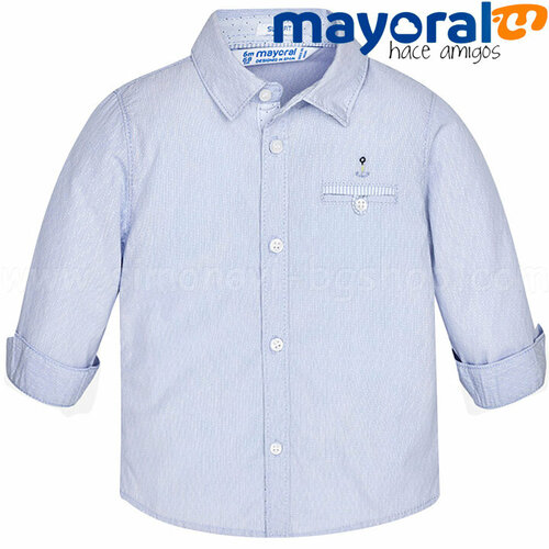 Рубашка Mayoral, размер 86, голубой