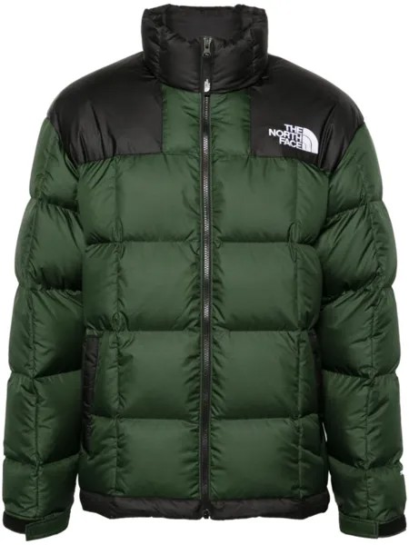 The North Face пуховик Lhotse в стиле колор-блок, зеленый