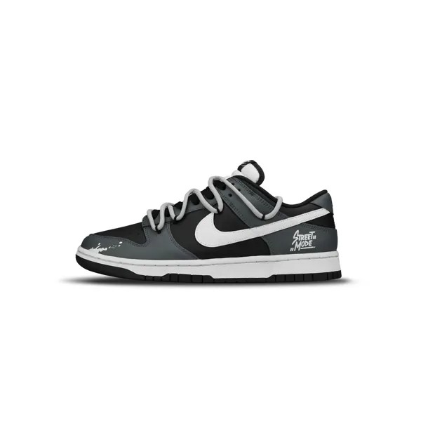 Кроссовки Nike Dunk Skateboarding Shoes Women's Low-top Black/White/Gray, черный/белый/серый