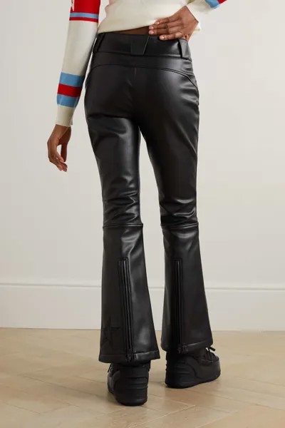 PERFECT MOMENT расклешенные лыжные брюки Aurora из искусственной кожи со вставками, черный