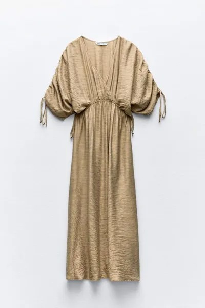 Zara Tunic Midi Dress, light khaki