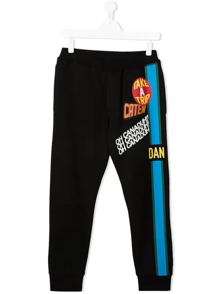 Dsquared2 Kids спортивные брюки с графичным принтом