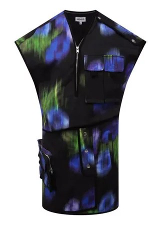 Платье из хлопка и льна Kenzo