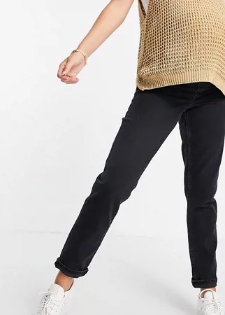 Черные выбеленные узкие джинсы в винтажном стиле с завышенной талией и эластичным поясом с посадкой под животом ASOS DESIGN Maternity Farleigh-Черный цвет