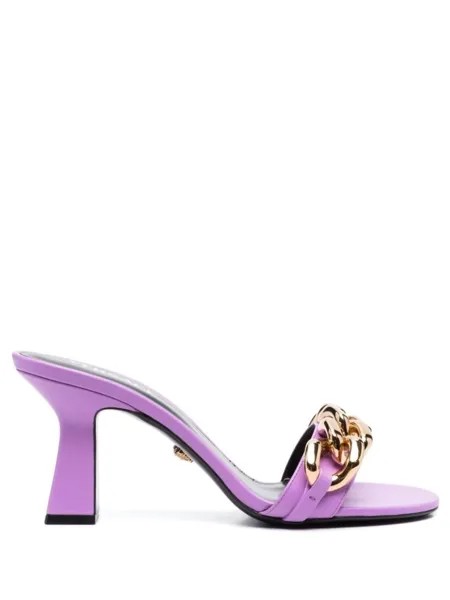 Versace мюли с цепочкой, фиолетовый