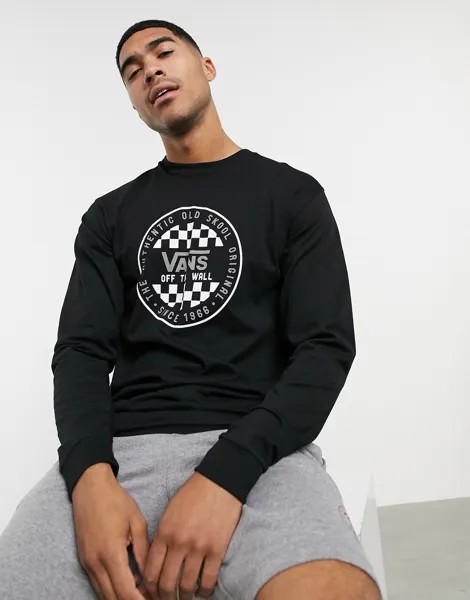Черный лонгслив Vans OG Checker