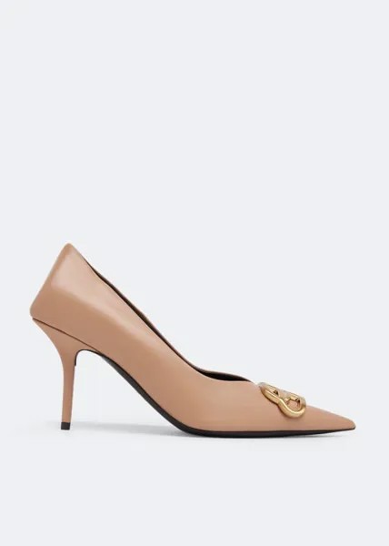 Туфли BALENCIAGA Square Knife pumps, бежевый