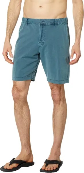 Прополосканные гибридные шорты All Time Coastal 19 дюймов RVCA, цвет Duck Blue