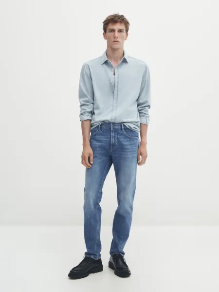 Джинсы облегающего кроя Massimo Dutti, индиго