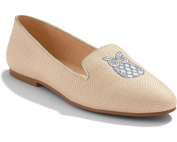 Лоферы Jack Rogers Ginny II Loafer with Owl Embroidery, цвет Rattan/Platinum