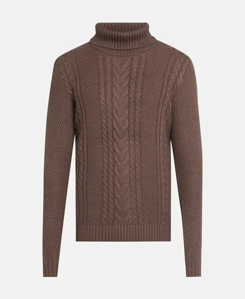 Пуловер с высоким воротником Jack & Jones, коричневый