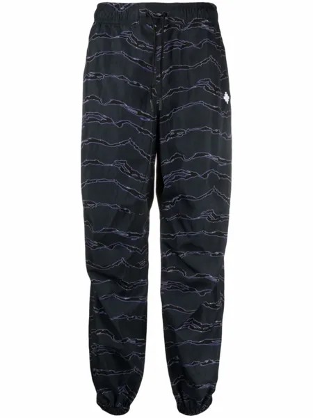 Marcelo Burlon County of Milan спортивные брюки с камуфляжным принтом, синий