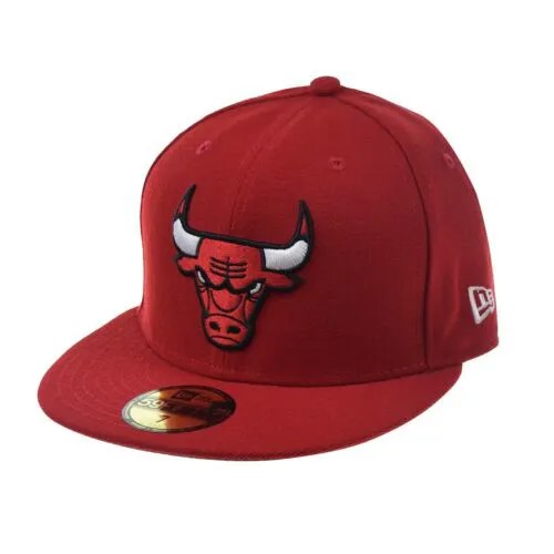 Мужская кепка New Era Chicago Bulls Team 59Fifty красно-серая