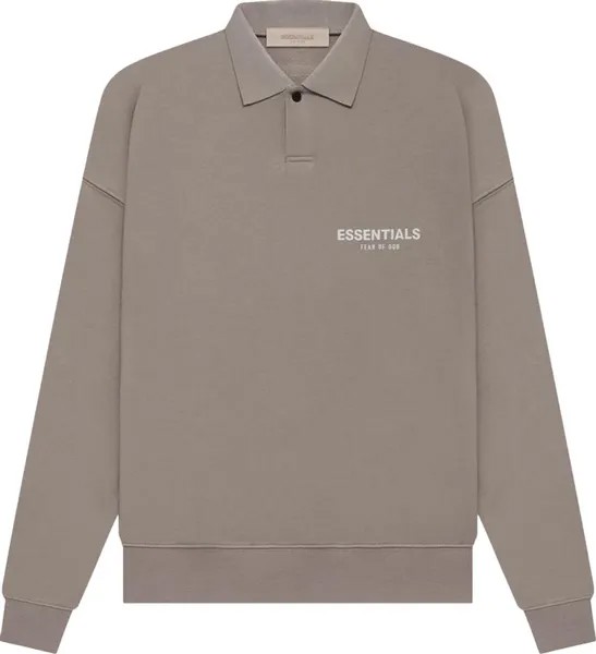 Лонгслив Fear of God Essentials Long-Sleeve Polo 'Desert Taupe', серый