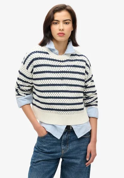 Джемпер STRIPE CROPPED CREW Superdry, белый