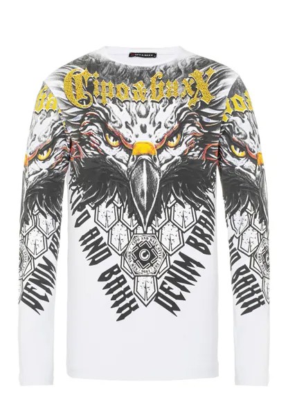Лонгслив Cipo & Baxx Langarmshirt, белый