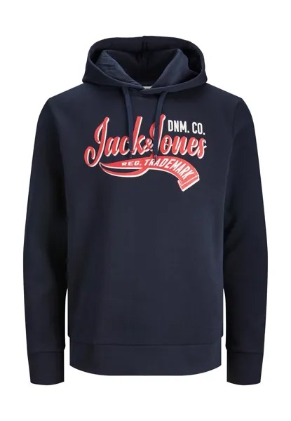 Толстовка Jack & Jones Hoodie 'Logo', темно-синий