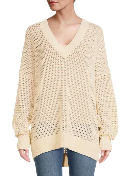 Свободный свитер открытой вязки Franklin Nsf, цвет Natural