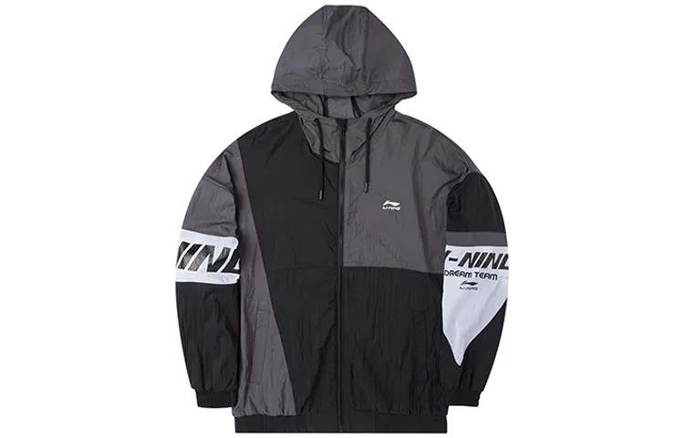Спортивная модная коллекция куртка мужская черная Lining, черный