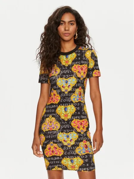 Повседневное платье slim fit Versace Jeans Couture, черный