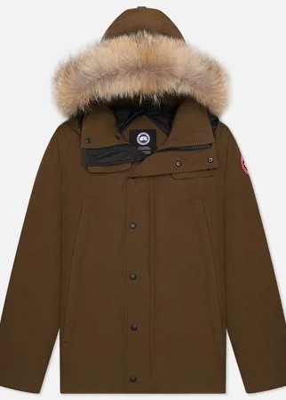 Мужская куртка парка Canada Goose Wyndham, цвет оливковый, размер S