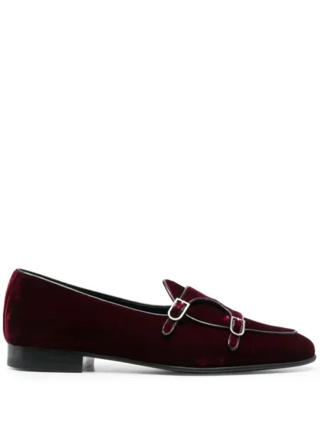 Edhen Milano бархатные лоферы Brera, красный