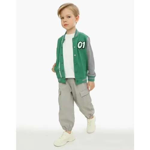 КурткаGloria Jeans, размер 5-6л/116, зеленый, серый