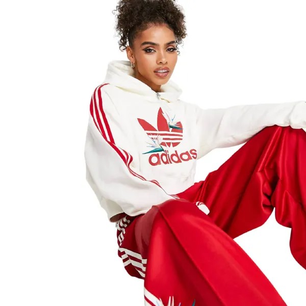 Худи Adidas Originals x Thebe Magugu, красный/белый